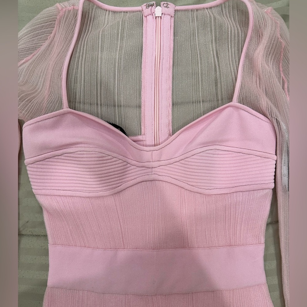 Brand new HERVE LEGER pink dress size XS
